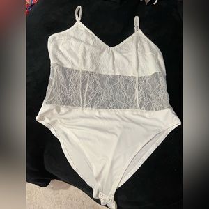 Sheer lace bodysuit